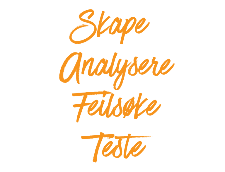 Skape,-analysere,-feilsøke,-teste